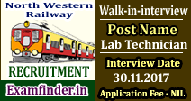 North Western Railway Recruitment