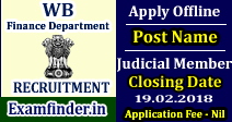 WB Finance Department Recruitment