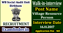 WB Social Audit Unit Birbhum Recruitment