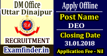 DM Office Uttar Dinajpur Recruitment