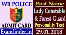 WB Police Admit Card