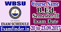 BSU B.Ed Examination Schedule
