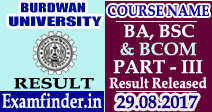 Burdwan University BA, BSC, BCOM Exam Result