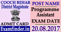 DM Office Cooch Behar Admit Card