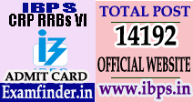 IBPS 14192 CRP RRB VI Admit Card