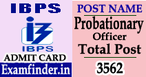 IBPS PO Admit Card