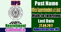 IIPS Recruitment