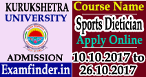 Kurukshetra University Sports Dietician Admission