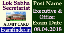 lok sabha secretariat admit card