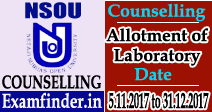 NSOU Allotment of Laboratory Counselling
