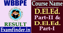 WBBPE D.El.Ed. Exam Result