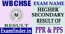 WBCHSE Higher Secondary Exam PPR / PPS Result