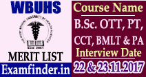 WBUHS Merit List