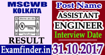 Kolkata MSC Assistant Engineer Result