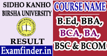 Sidho Kanho Birsha University BED 2nd Semester Result