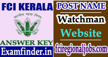 Kerala FCI Watchman Answer Key