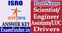 ISRO Answer Key