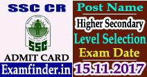 SSC CR Admit Card