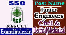 SSC Junior Engineers Result