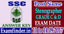 SSC Stenographer Grade C & D Answer Key
