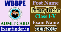 WBBPE Primary TET Hall Ticket