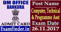 DM Office Bankura Admit Card