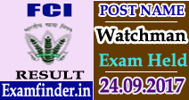 FCI Watchman Result