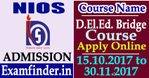 NIOS D.El.Ed. Bridge Course Admission