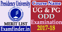 Presidency University Merit List