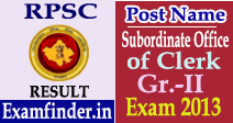 RPSC Clerk Gr. II Result