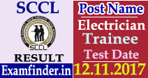SCCL Electrician Trainee Result