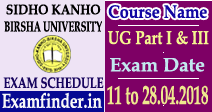 SKBU Exam Schedule