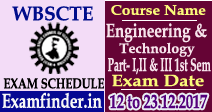 WBSCTE Exam Schedule