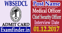 WBSEDCL Admit Card