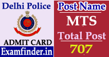 Delhi Police Admit Card