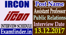 IRCON Interview Schedule