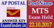 Postal Circle Exam Answer Key