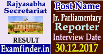 Rajyasabha Secretariat Result