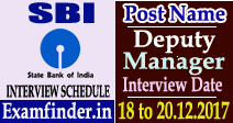 SBI Interview Schedule