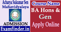 Acharya Sukumar Sen Mahavidyalaya Admission