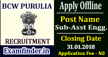BCW Purulia Recruitment