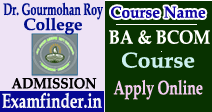 Dr. Gourmohan Roy College Admission
