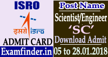 ISRO Admit Card