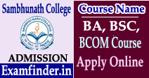 Sambhunath CollegeAdmission