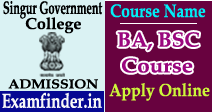 Singur Government College Admission