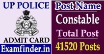 41520 UP Police Constable Admit Card