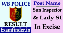 WB Excise Police Result