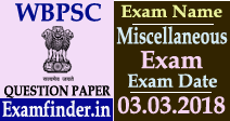 WBPSC Miscellaneous Previous Year Question Papers