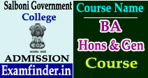 Salboni Government College Admission