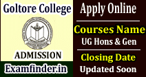 Goltore College Admission